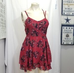 Red Floral Sun Dress